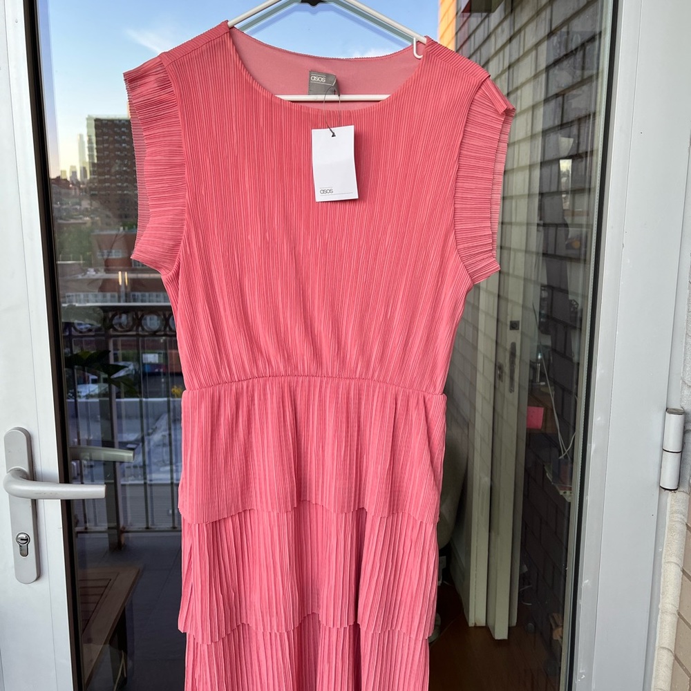 ASOS pink midi dress